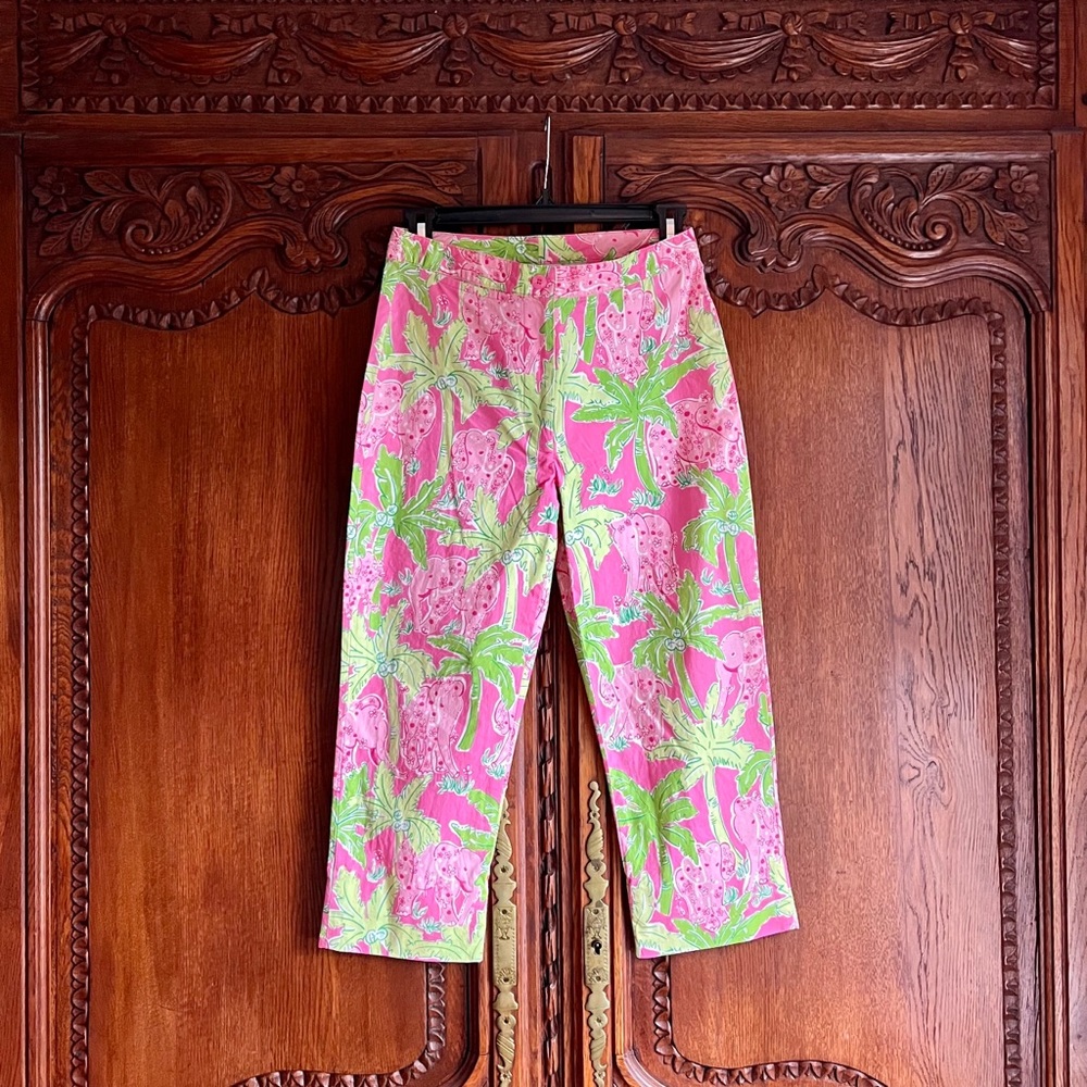 Vintage Lilly Pulitzer Print Capri Pants (Size 0)